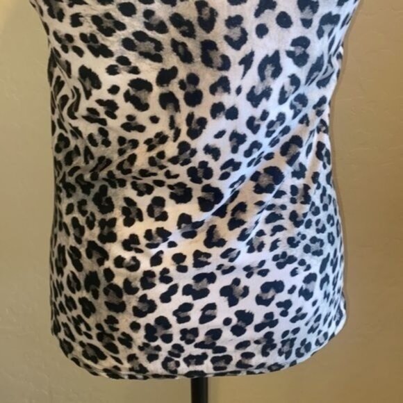 Evolution And Creation Leopard Print Racerback Tank Top Small Beige & Black - Picture 8 of 9